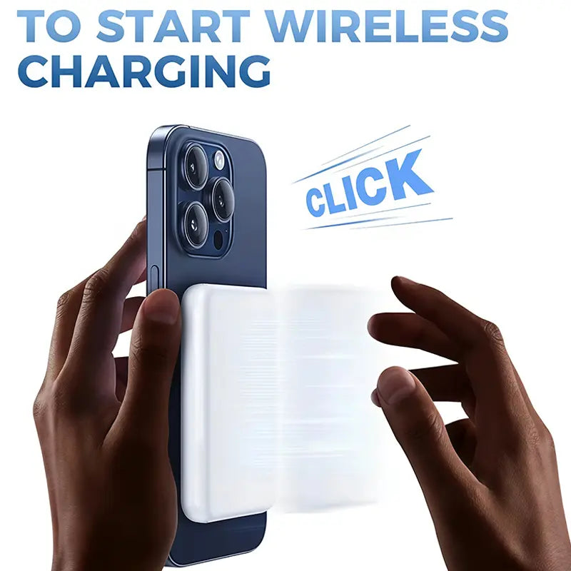 5000Mah Magnetic Power Bank for Iphone 12–18 Series, Works Best with Magsafe Case or No Case, Portable Wireless Charger